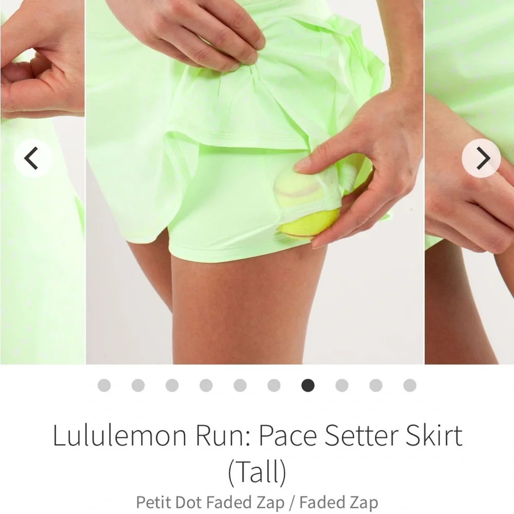 NWT Lululemon 6 Tall Pace Setter Women's Faded Zap Petit Dot tennis run Skirt - Picture 12 of 16